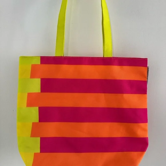 🌻 NWOT Colorblock Neon Stripe Tote Bag 🌻 - Picture 4 of 6